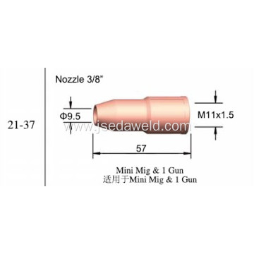 TWC Welding Nozzle 21-37